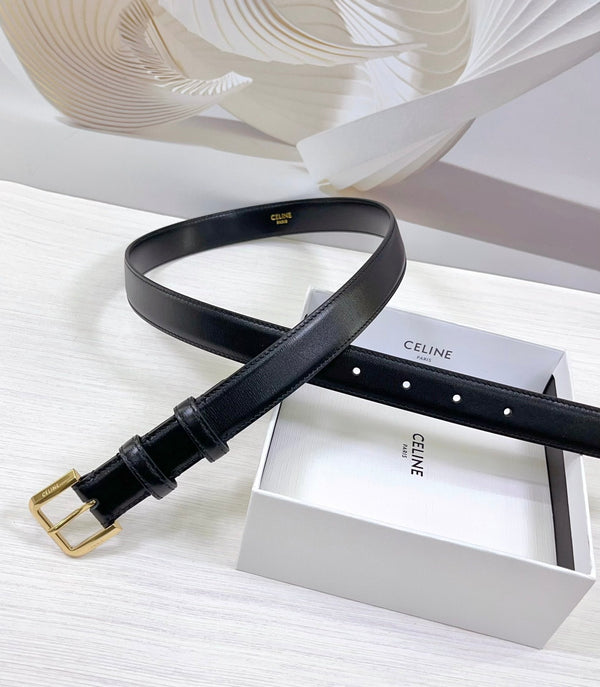 Cintura CEL Gold Western 25mm in pelle bovina nera 181040