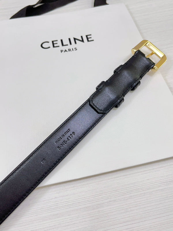 Cintura CEL Gold Western 25mm in pelle bovina nera 181040