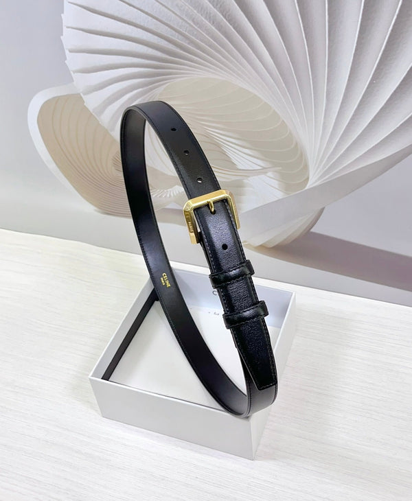 Cintura CEL Gold Western 25mm in pelle bovina nera 181040