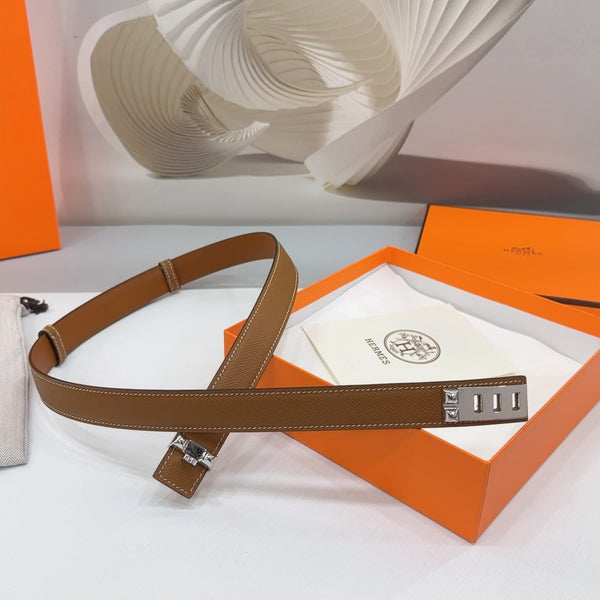 Collier De Chien Belt 30mm Gold Epsom Silver Buckle