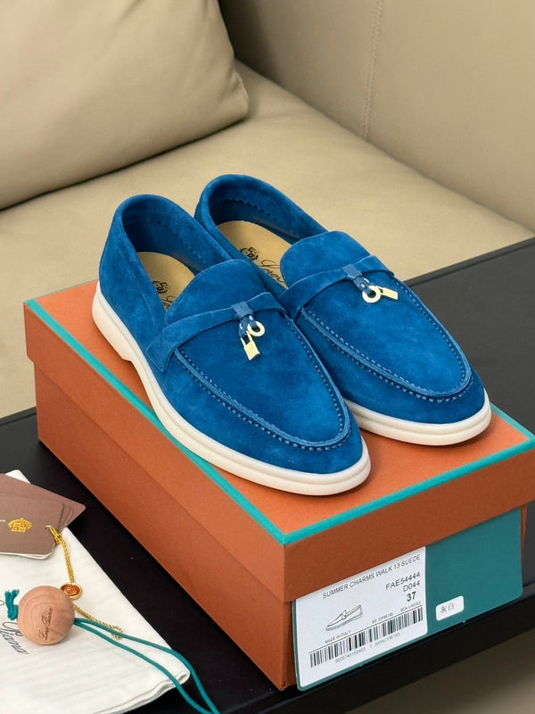 summer charm walk loafer dark blue suede