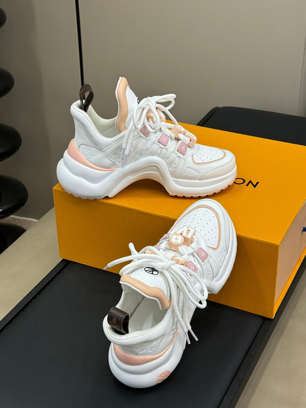 LV Archlight Sneaker White Mix Nude Calfskin