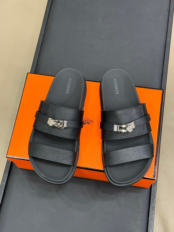 HM Jackson Sandal Black calfskin 212733