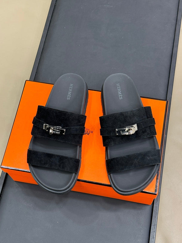 HM Jackson Sandal Black calfskin 212733