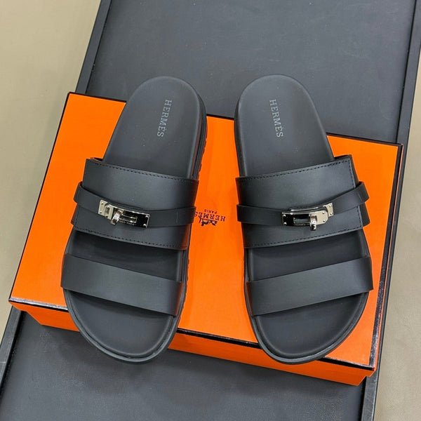 HM Jackson Sandal Black calfskin 212733