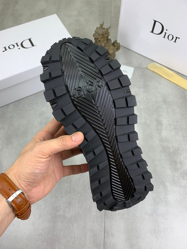 CD B24 SNEAKER AZURE AND BEIGE FABRIC