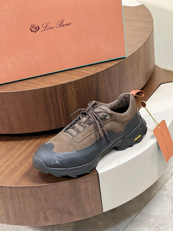 LP KATHARINA SNEAKER LIGHT BROWN AND CHARCOAL SUEDE