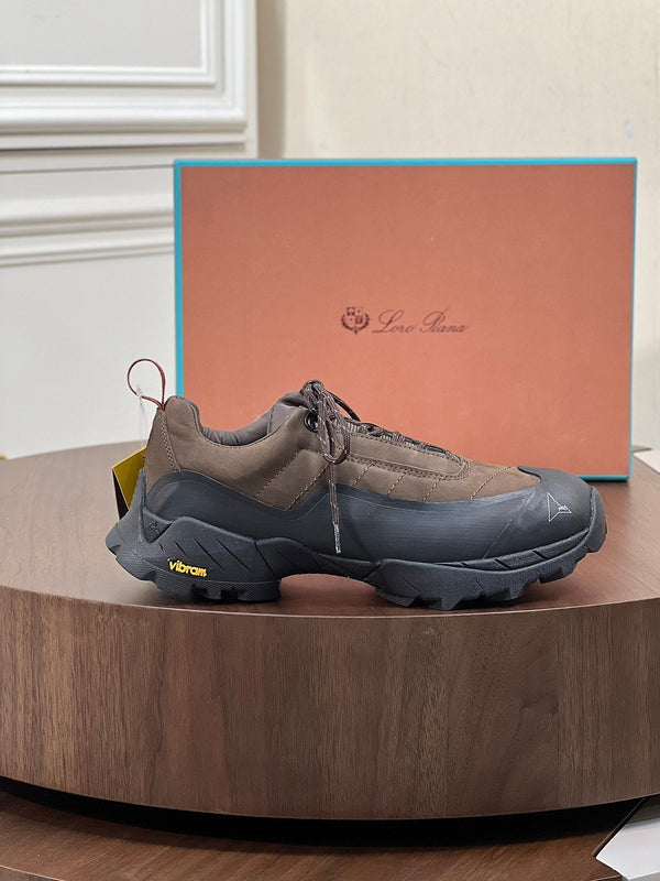 LP KATHARINA SNEAKER LIGHT BROWN AND CHARCOAL SUEDE