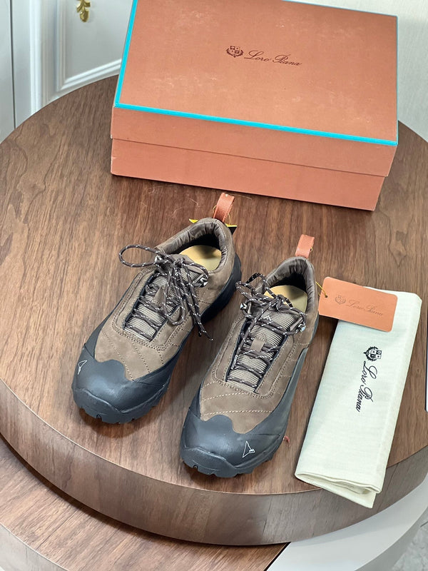 LP KATHARINA SNEAKER LIGHT BROWN AND CHARCOAL SUEDE