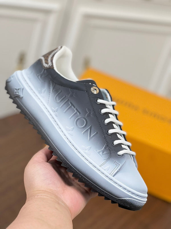 LV TIME OUT SNEAKER NERO MIX BIANCO PELLE DI VITELLO