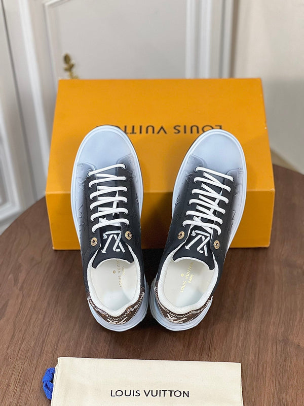 LV TIME OUT SNEAKER NERO MIX BIANCO PELLE DI VITELLO