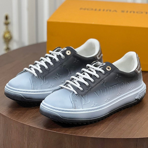 LV TIME OUT SNEAKER NERO MIX BIANCO PELLE DI VITELLO