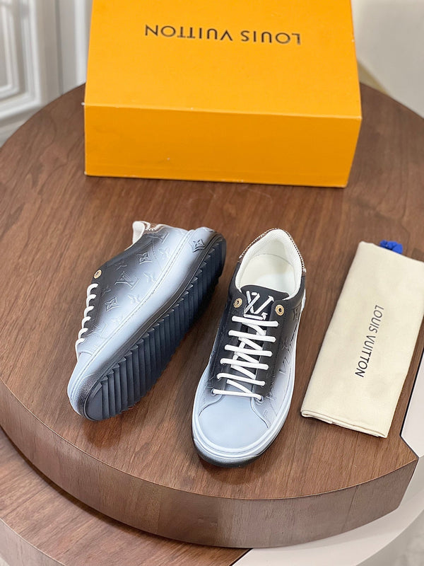 LV TIME OUT SNEAKER NERO MIX BIANCO PELLE DI VITELLO