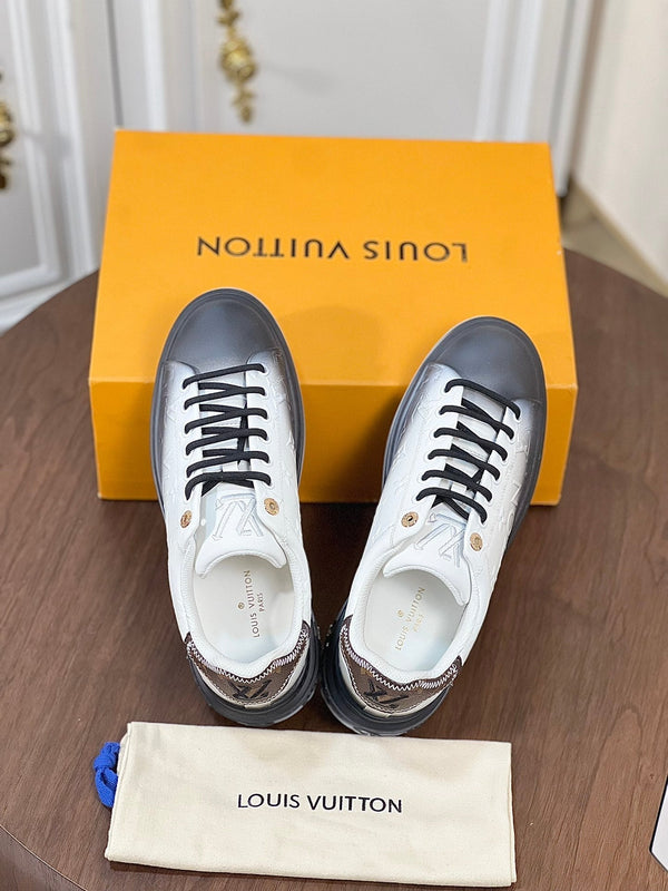 LV TIME OUT SNEAKER GREY MIX WHITE CALFSKIN