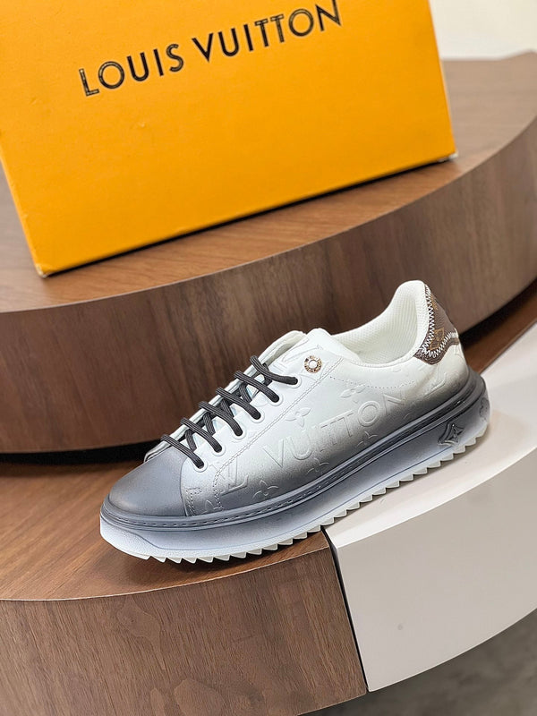 LV TIME OUT SNEAKER GREY MIX WHITE CALFSKIN