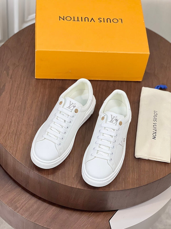 LV TIME OUT SNEAKER IN WHITE CALFSKIN