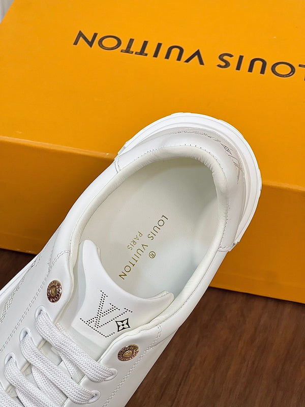 LV TIME OUT SNEAKER IN WHITE CALFSKIN