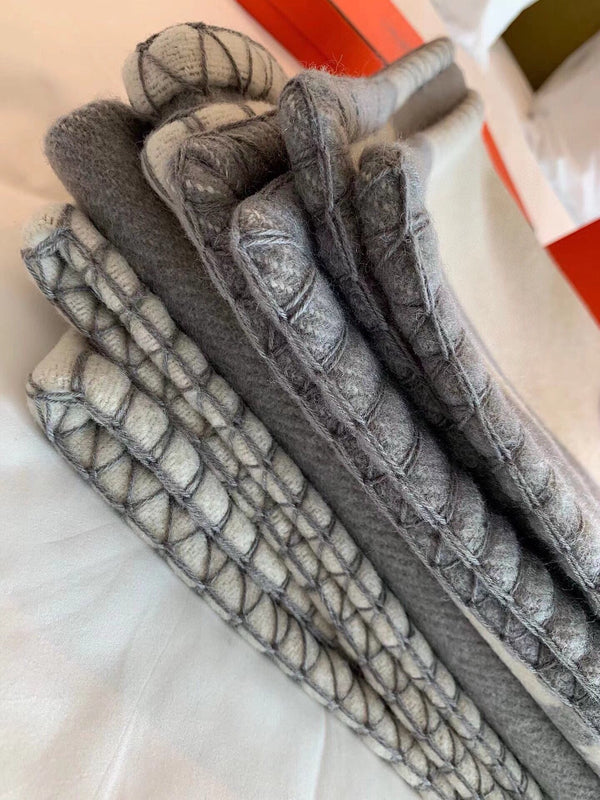 HM Blanket Grey Wool Cashmere
