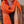 CASAQUE ENTRELACS EQUESTRES 190 CM SCARF IN ORANGE RED CASHMERE