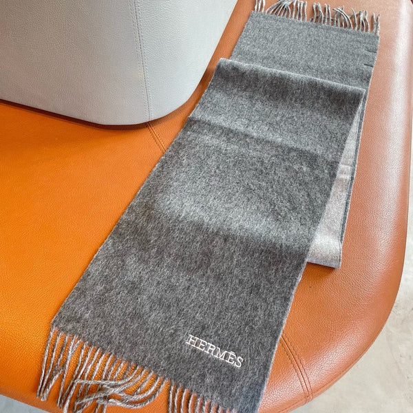 Scarf 180 CM In Grey Mix Light Grey Cashmere