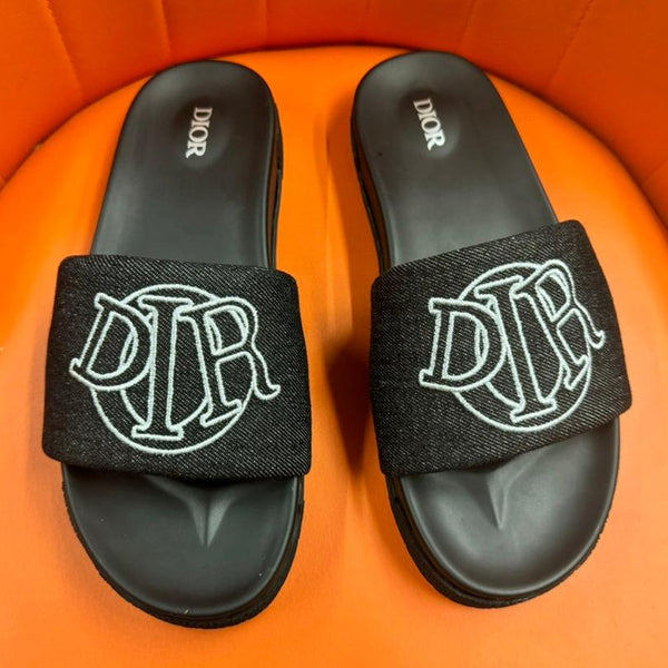 CD AQUA SLIDE SANDAL BLACK DENIM
