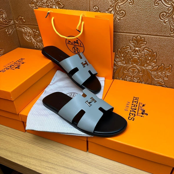 HM IZMIR H-BUCKLE SANDAL STONE CALFSKIN