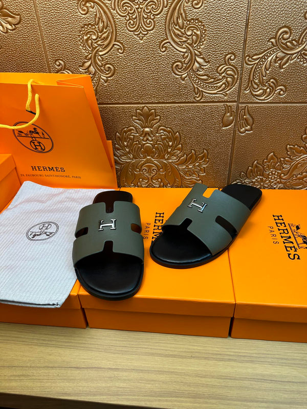 HM IZMIR H-BUCKLE SANDAL ARMY CALFSKIN