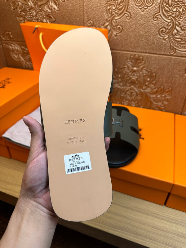 HM IZMIR H-BUCKLE SANDAL ARMY CALFSKIN