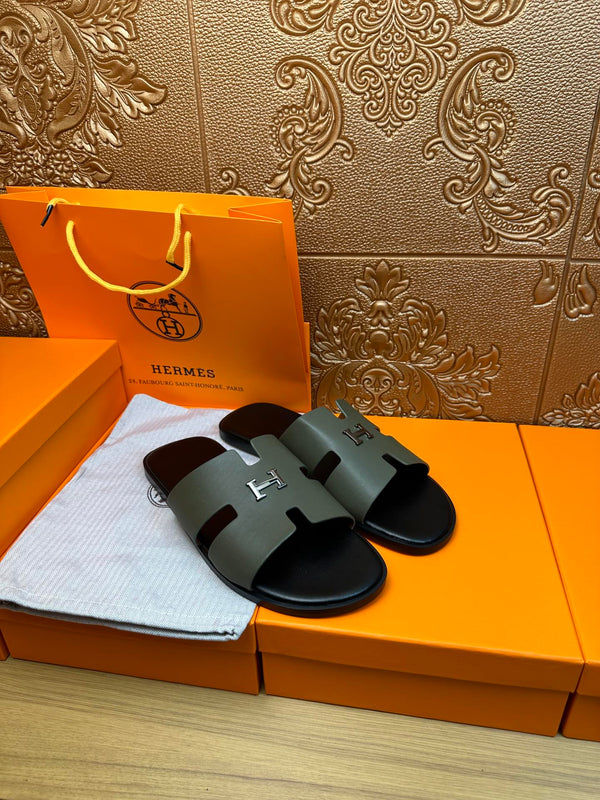 HM IZMIR H-BUCKLE SANDAL ARMY CALFSKIN