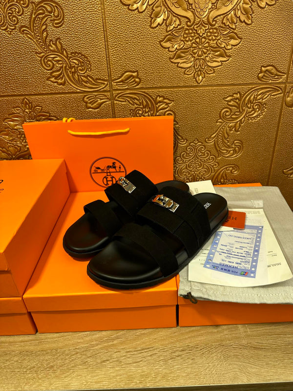 SANDALO HM JACKSON IN CAMOSCIO NERO