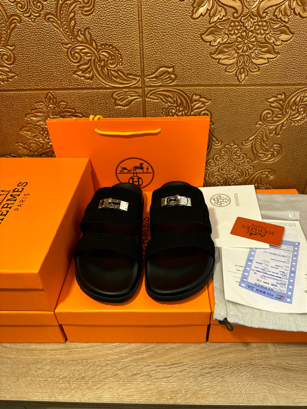 SANDALO HM JACKSON IN CAMOSCIO NERO