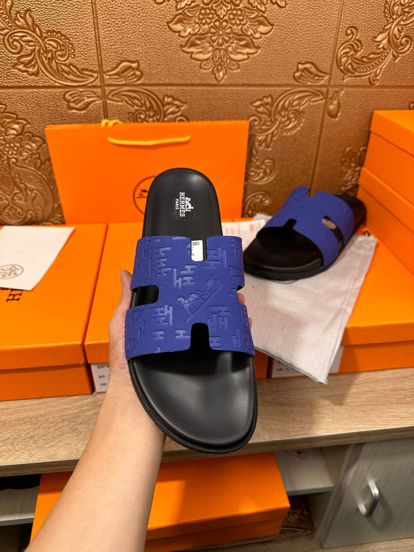 HM IZMIR SLIPPER COBALT CALFSKIN