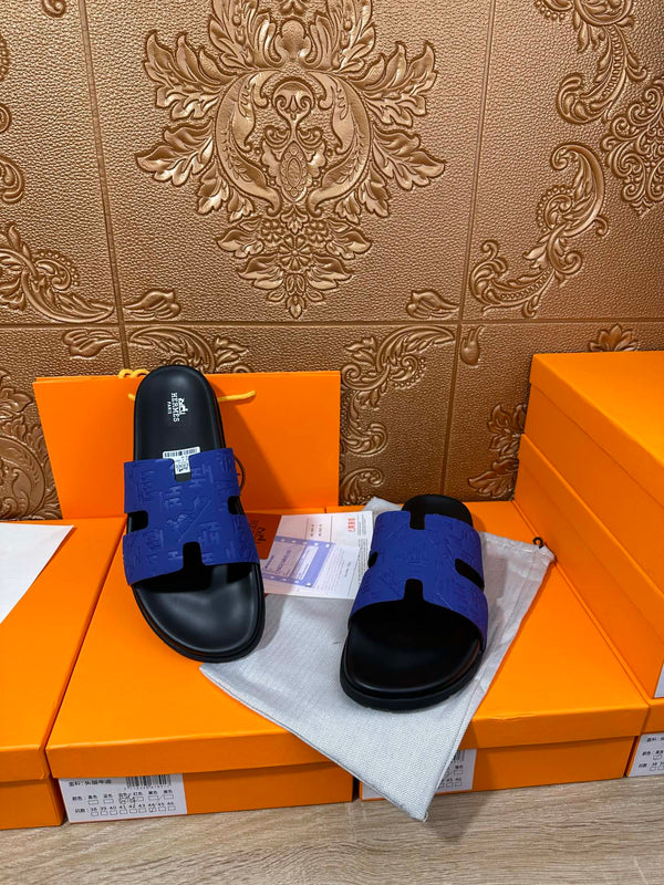 HM IZMIR SLIPPER COBALT CALFSKIN