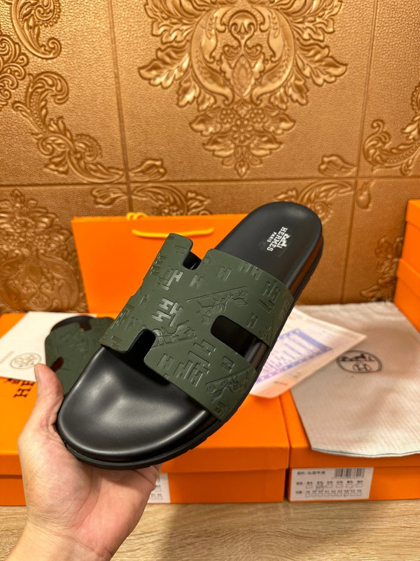 HM IZMIR SLIPPER PEACOCK CALFSKIN