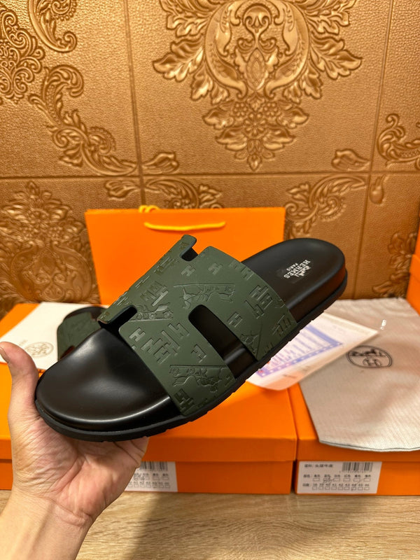 HM IZMIR SLIPPER PEACOCK CALFSKIN