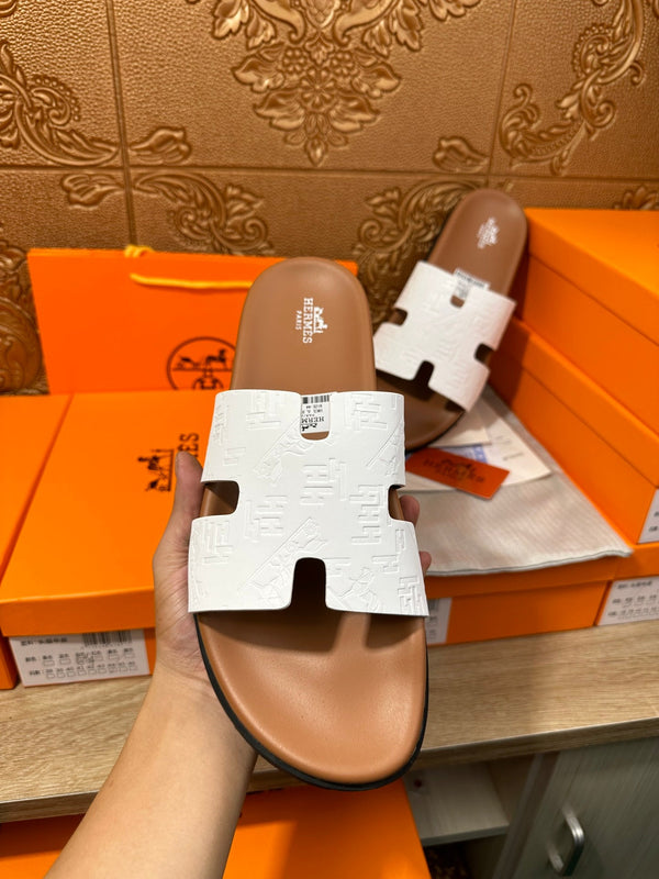 HM IZMIR SLIPPER WHITE CALFSKIN