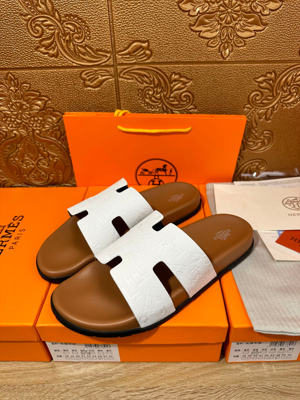 HM IZMIR SLIPPER WHITE CALFSKIN