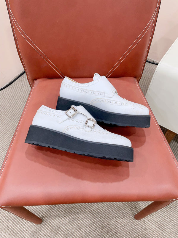 Miu-Church's Loafers White Nubuck Leather