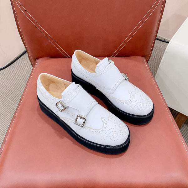 Miu-Church's Loafers White Nubuck Leather