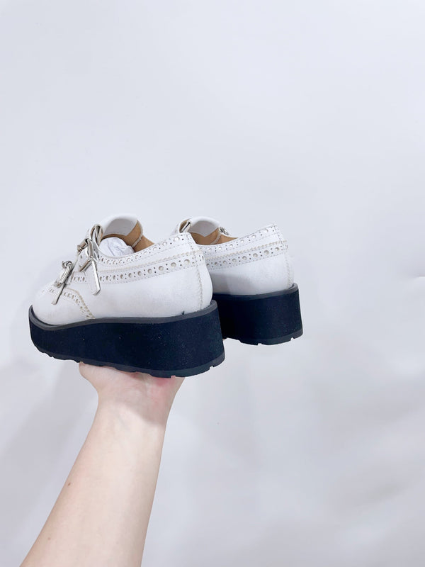 Miu-Church's Loafers White Nubuck Leather