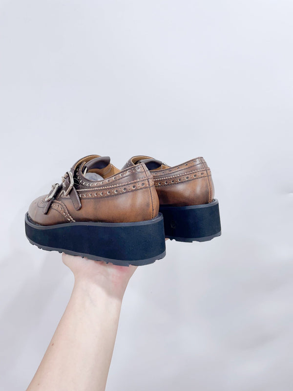 Miu-Church's Loafers raw brown Nubuck Leather