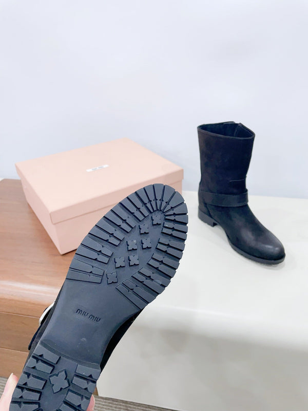 Miu Boots Black Calfskin