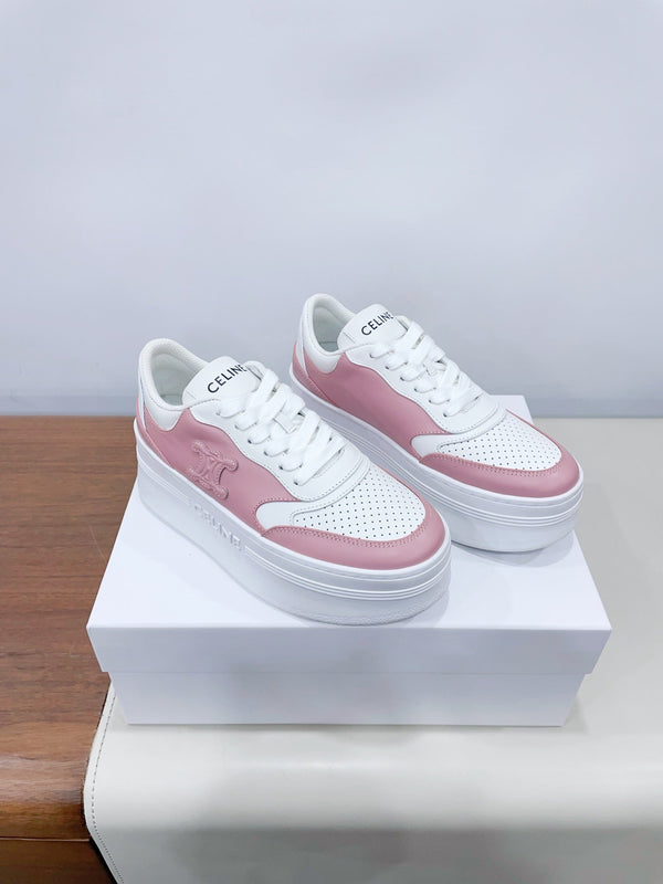 CELINE 25C Block Sneaker Pink mix White Calfskin 232000