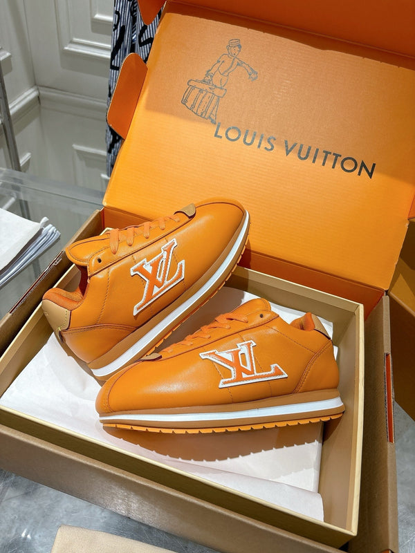 LV BUTTERSOFT Sneaker Marrone Chiaro Pelle Bovina Bianca 476984