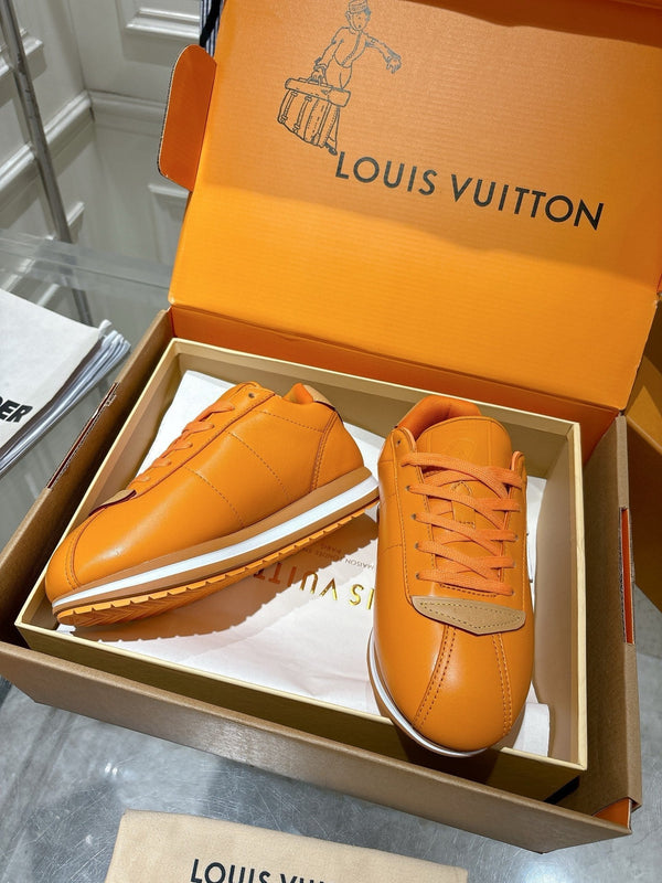 LV BUTTERSOFT Sneaker Marrone Chiaro Pelle Bovina Bianca 476984