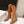 CELINE 25 Mid Calf Cowboy Boots Caramel Brown Cowhide