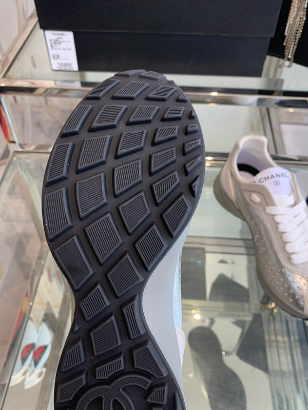 CC Sneaker Silver Pink Cowhide 204114