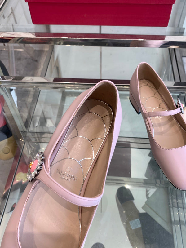VT 25 Mary Jane Flats Pink Cowhide 292364