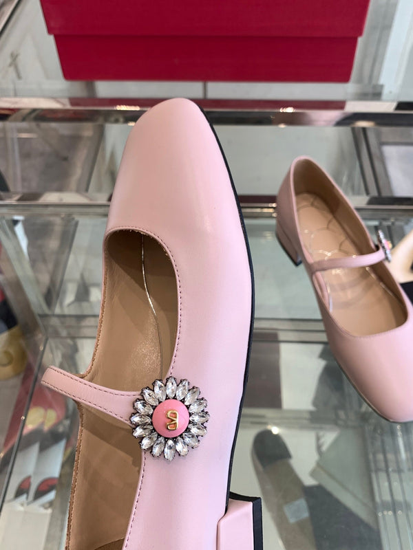 VT 25 Mary Jane Flats Pink Cowhide 292364