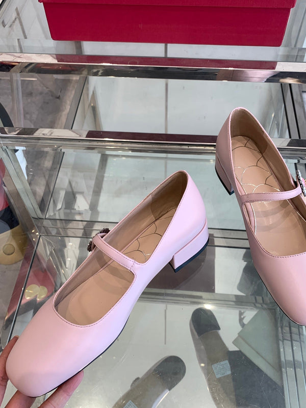 VT 25 Mary Jane Flats Pink Cowhide 292364